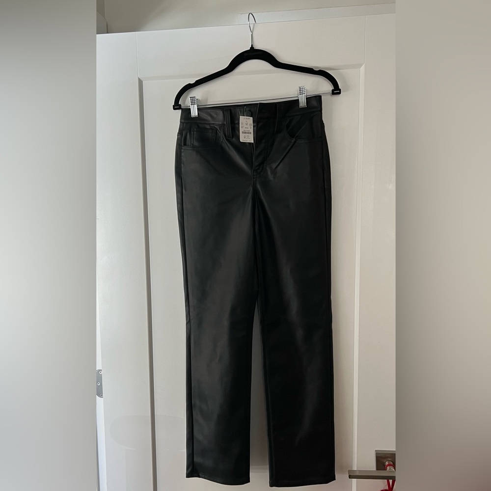 J crew vegan leather pants with soft, fleece like lining. Never worn, NWT.